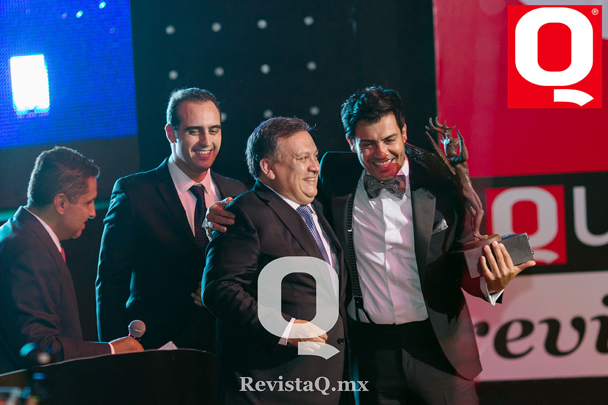 Juan Ignacio Torres Landa, Martín Hurtado y Andrés Palacios en Premios Q